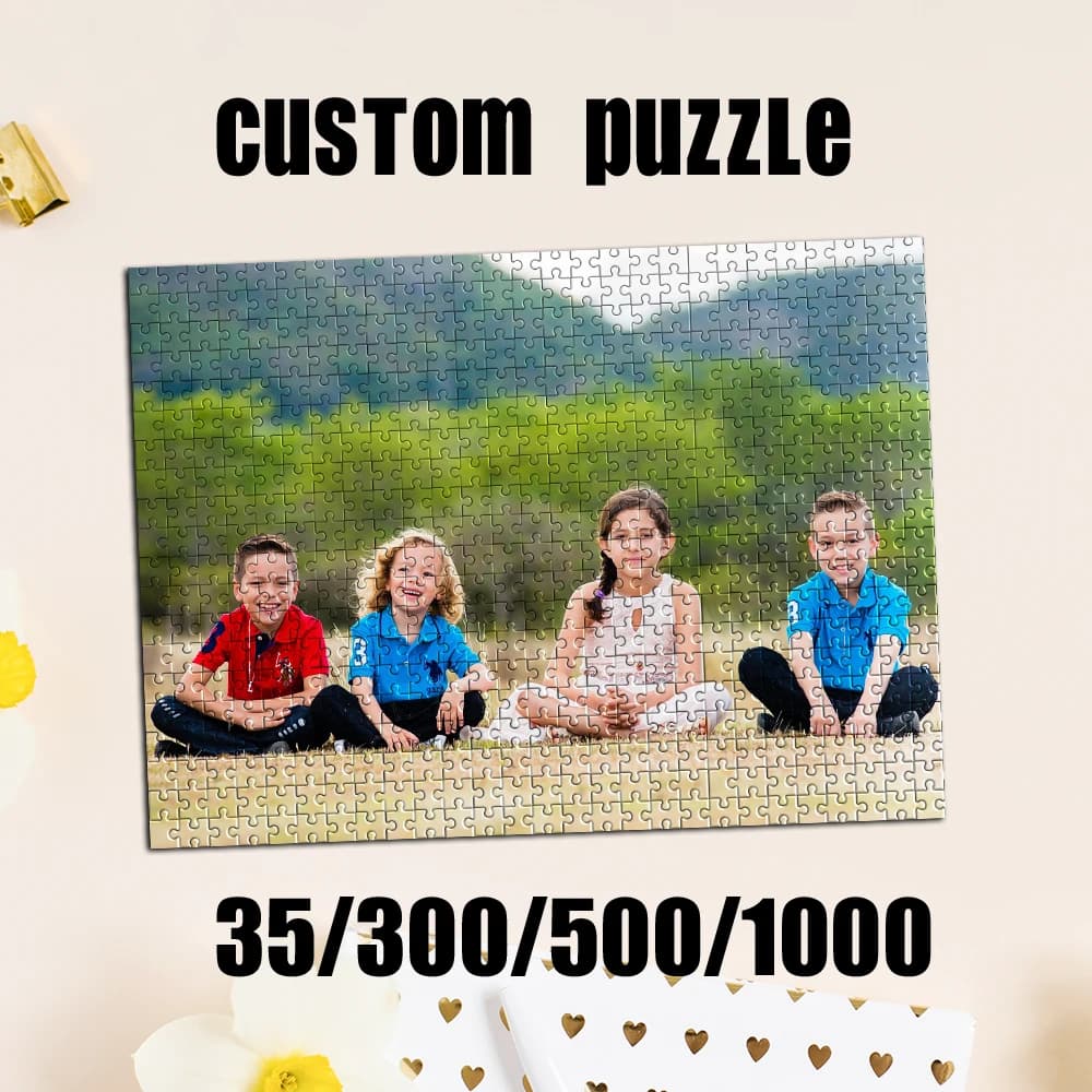 Puzzle personalizzato con foto di gruppo da 35/300/500/1000 pezzi per compleanni, lauree, scuola, casa, ufficio