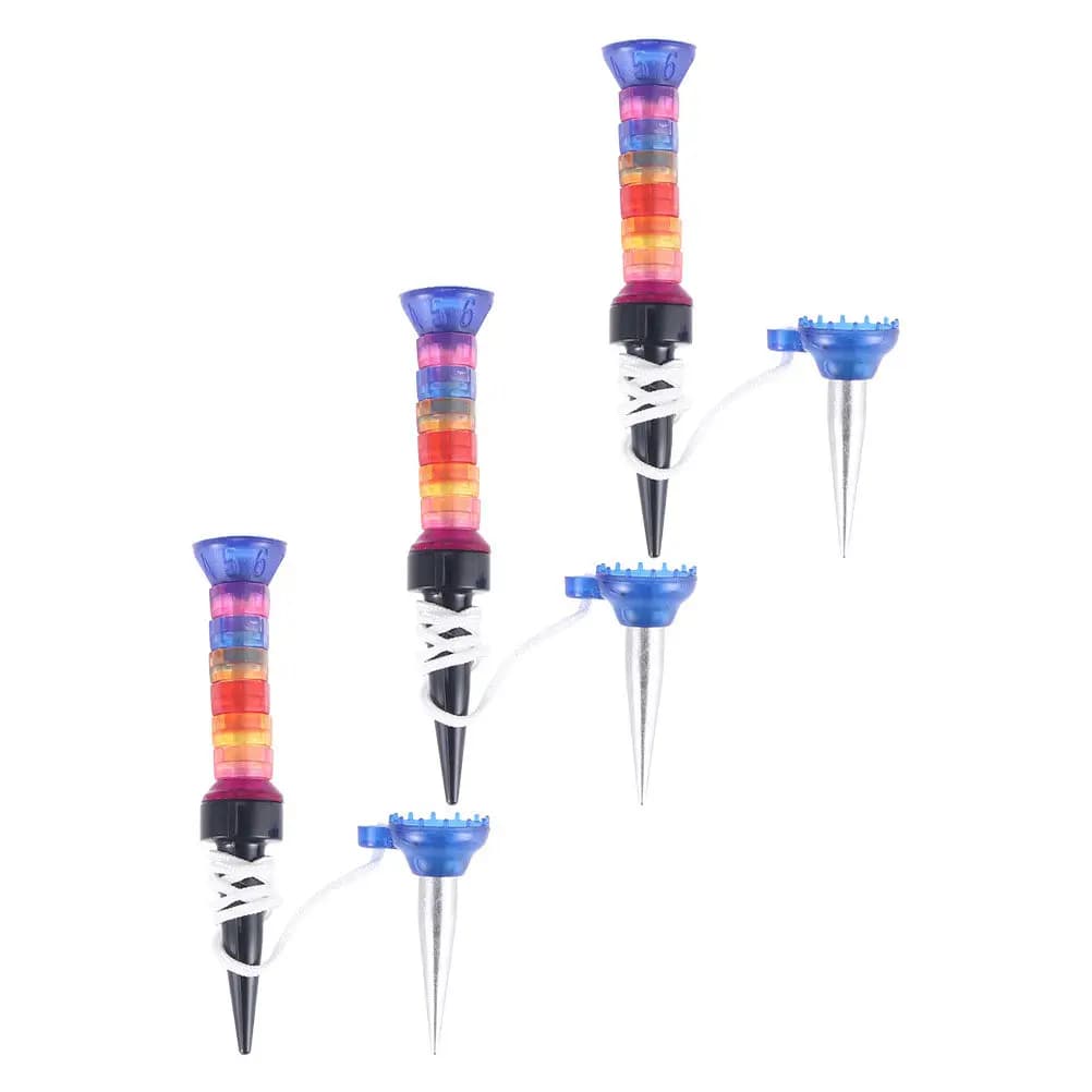 Set di 3 Tee da Golf Riutilizzabili in Plastica, Accessori per Golfisti, per Pratica all'Aperto e al Chiuso, Punta a Bassa Resistenza, Controllo dell'Altezza
