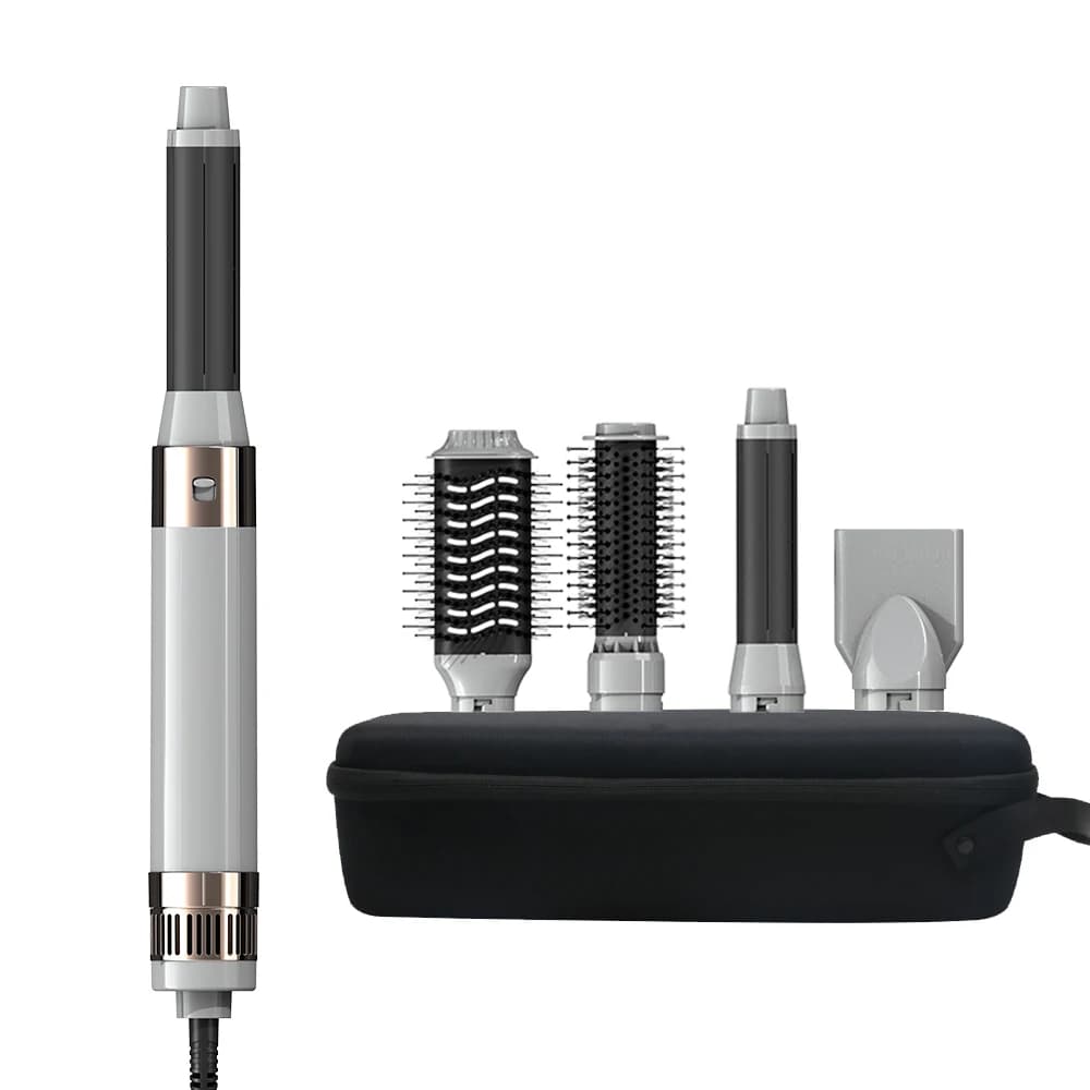 2023 New Design 5 1 Automatic Air-Wrap Air Cool Hair Salon Brush Set DC Electric Brushes Nylon