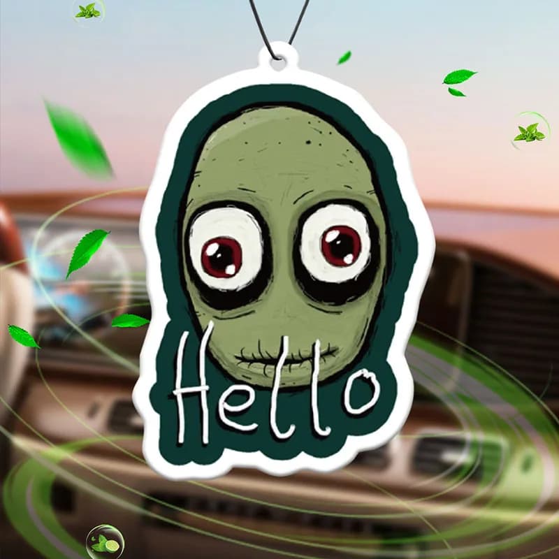 Deodorant for Auto Kawaii Salad Fingers Special Cologne (Special Edition 4711, Classic, Unisex) | Pendant for rearview mirror and clip for double-use air vent | Bathing pads in Natural Material | Long-lasting fragrance for 90 days | Not Alcoholic | I don't fear the sun | Specially Designed for Deodorate. | Animation of cartoons