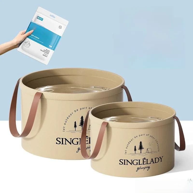 Bucket bucket Disposable for Open Travel, Foldable Bacinella, Pediluvio Bag, Camping and Hiking Accessories, Bucato Bag