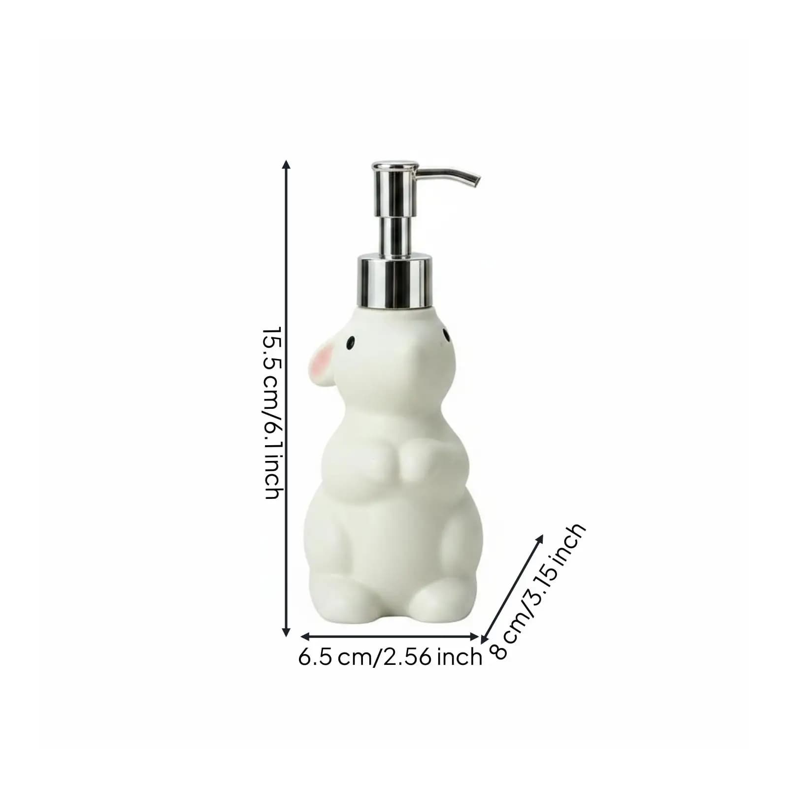 Compact Animal Figure Pump Dispenser Bottle Resin Soap Container for Bathroom Hand Washing Station
