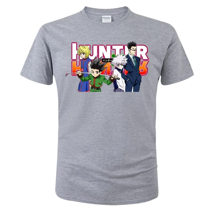 Trendy and popular Hunter X Hunter cartoon fun printed men's T-shirt slim fit, comfortable and casual men's short sleeved G118