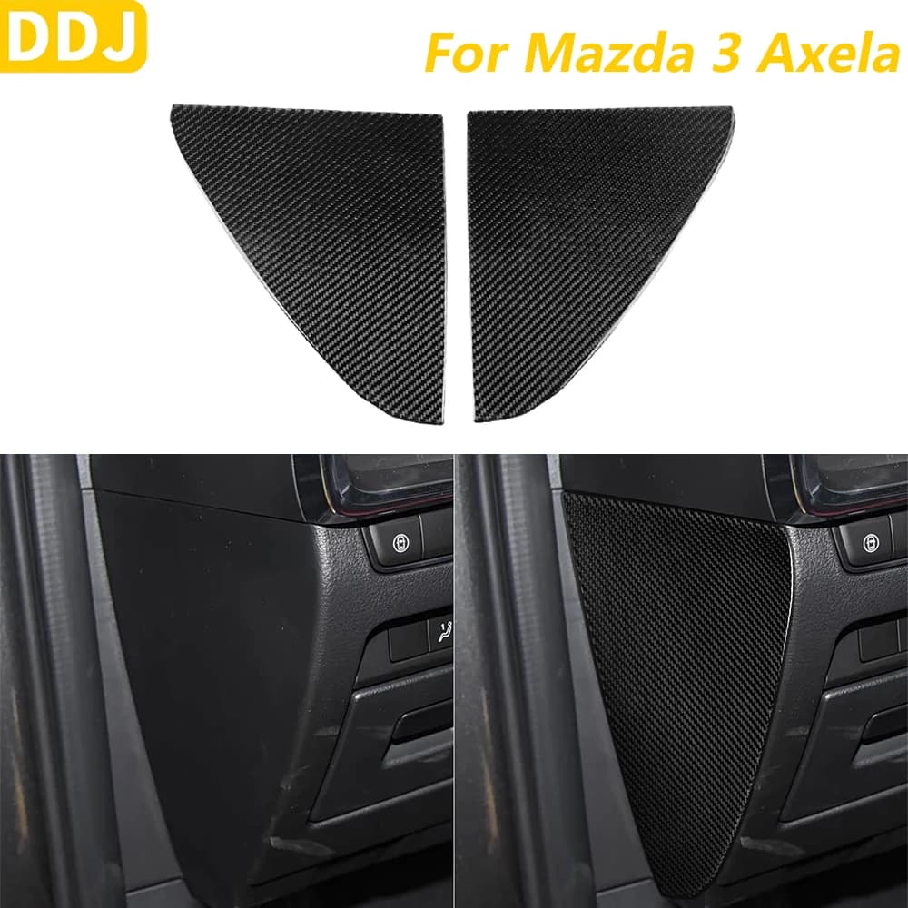 Rivestimento/Copertura per Pannello Laterale Anteriore Cruscotto in Vera Fibra di Carbonio Morbida per Mazda 3 Axela 2019-2026 Accessori Decorativi Interni