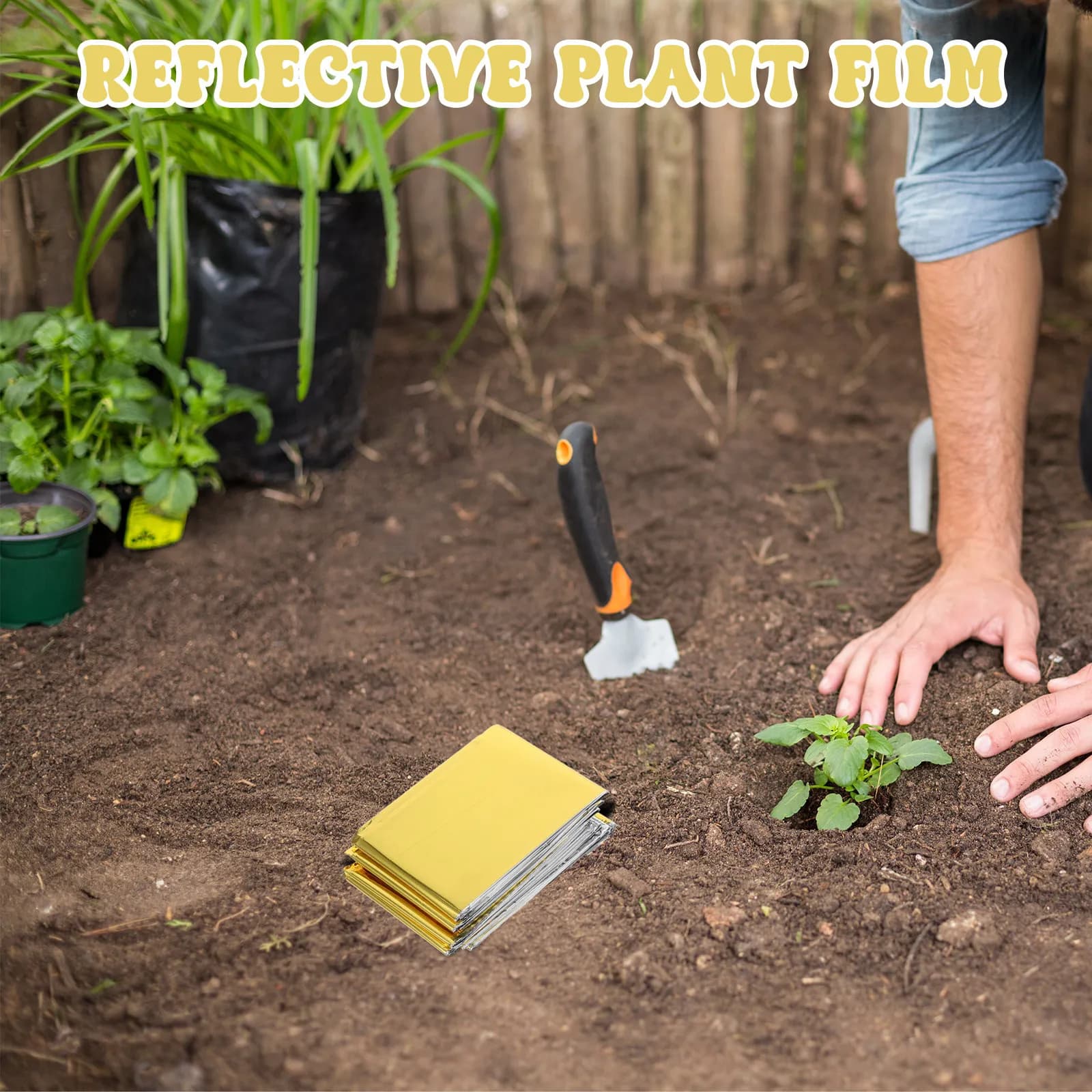 2 Pezzi di Pellicola Riflettente per Piante, Fogli Isolanti ad Alta Riflessione per Serre da Giardino, Resistenti ai Raggi UV, Telo per Campeggio all'Aperto