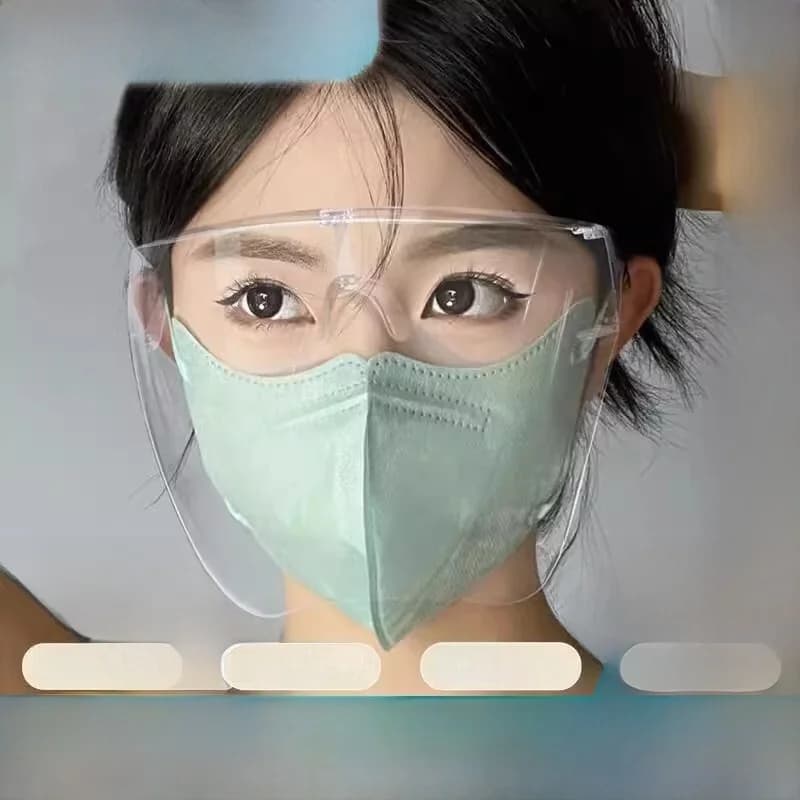 Maschera da Ciclismo Impermeabile per Uomo, Protezione Completa del Viso Antivento e Antipolvere, Occhiali Trasparenti per Bici