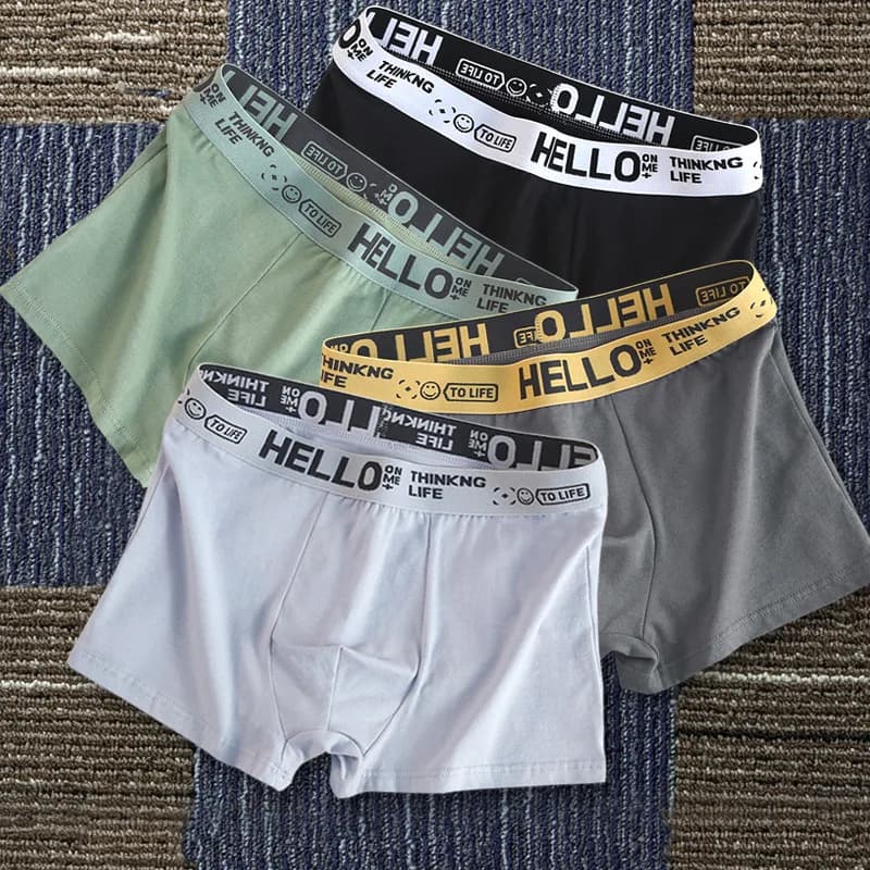 Intimo man, cotton boxer for boys, wide, breathable, strong sizes, sports boxer for young people, cute boxers.