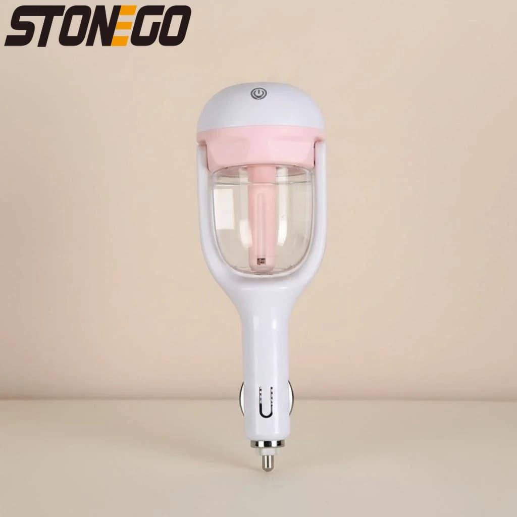 Mini Portable Air Purifier for Auto, Humidifier and Diffuser for Aromatherapy, Deodorant and Fog Generator, Perfect for Use in Vehicles