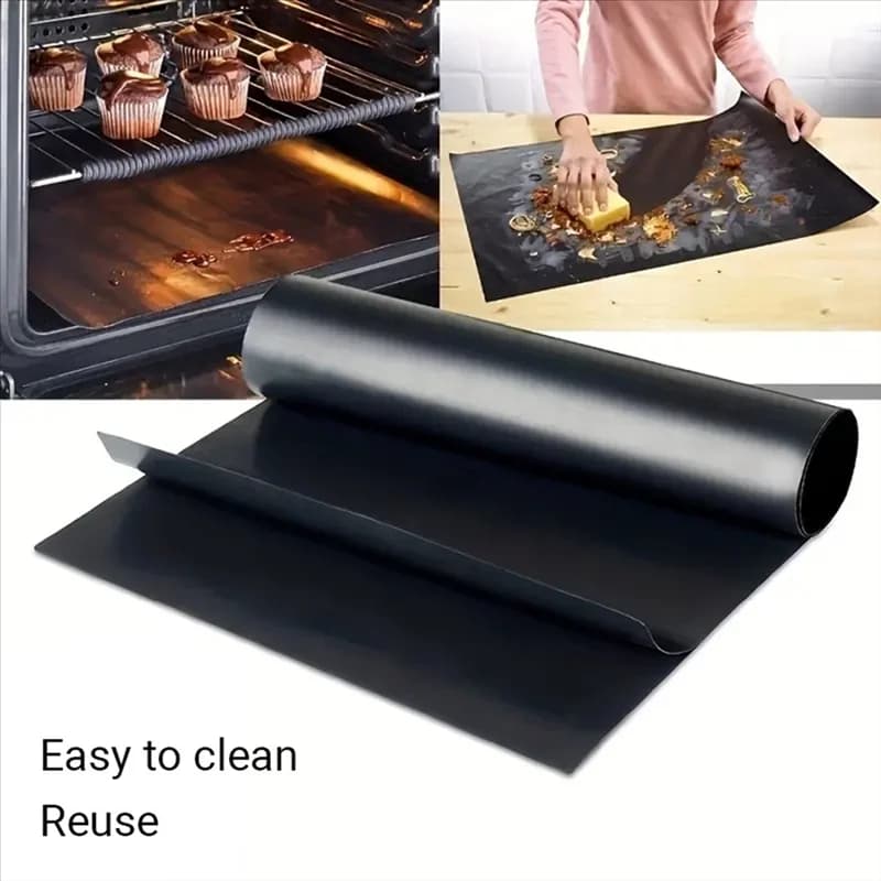 AA14 New 40Cm X 60Cm Reusable Non-Stick BBQ Grill Mat Barbecue Baking Liners Microwave Oven Tool