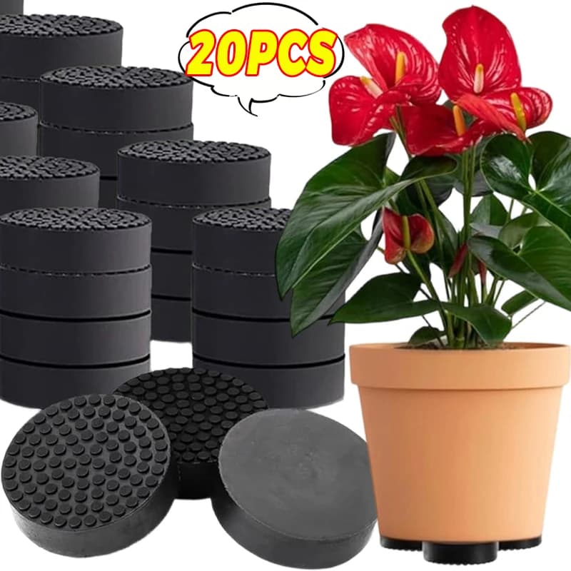 2-20 Pieces raised in Rubber for Flower Jars, Anti-slip Supports for Garden Vases, Terrace and Patio