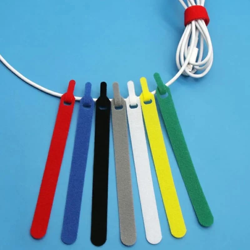 10/20 Pezzi Fascette per Cavi Staccabili in Plastica Colorata, Riutilizzabili, Fascette in Nylon a Strappo, Fascette a Zip, Legature per Cavi