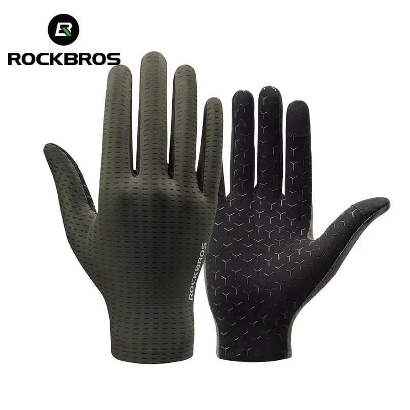 ROCKBROS Guanti da ciclismo Uomo Donna Primavera Estate Antiscivolo Traspirante Touch Screen Mezzo/Dito Completo Guanti da Bicicletta da Strada MTB Bike
