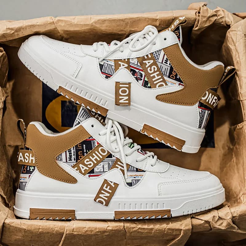 2025 Scarpe casual alte da uomo nuove, scarpe da tavolo versatili di tendenza della moda autunno e inverno, scarpe da ginnastica streetwear alla moda