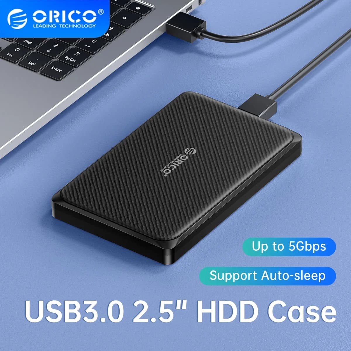 Custodia per disco rigido ORICO da 2,5 pollici Custodia per disco rigido SATA a USB 3.0 per disco SSD da 2,5 pollici Custodia per HDD da 6 TB Custodia per HDD esterna