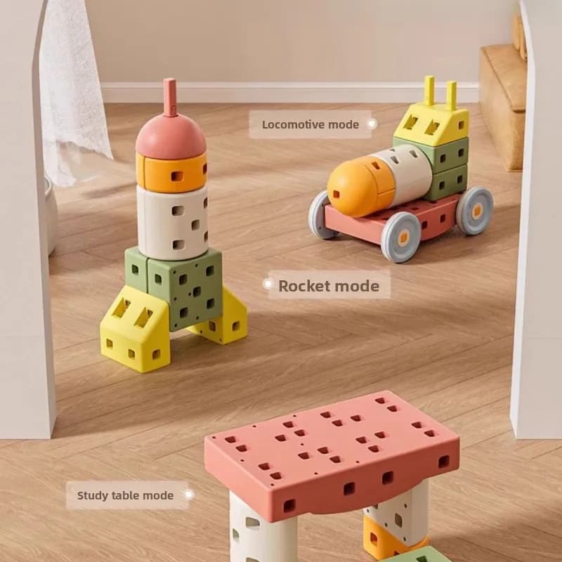 Grande auto da costruzione per bambini, giocattolo per veicoli educativi, set di costruzioni creative con silenzioso 360 ° Ruote, divertimento in sala giochi al coperto