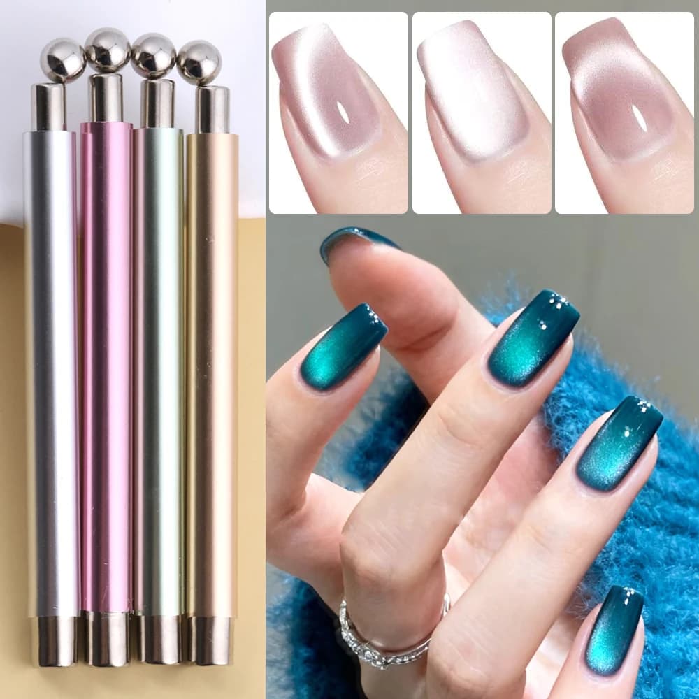 Penna magnetica con bastoncino magnetico per nail art Cat Eye per smalto gel Unghie francesi Pittura Accessorio per strumenti per manicure con bastoncino magnetico forte