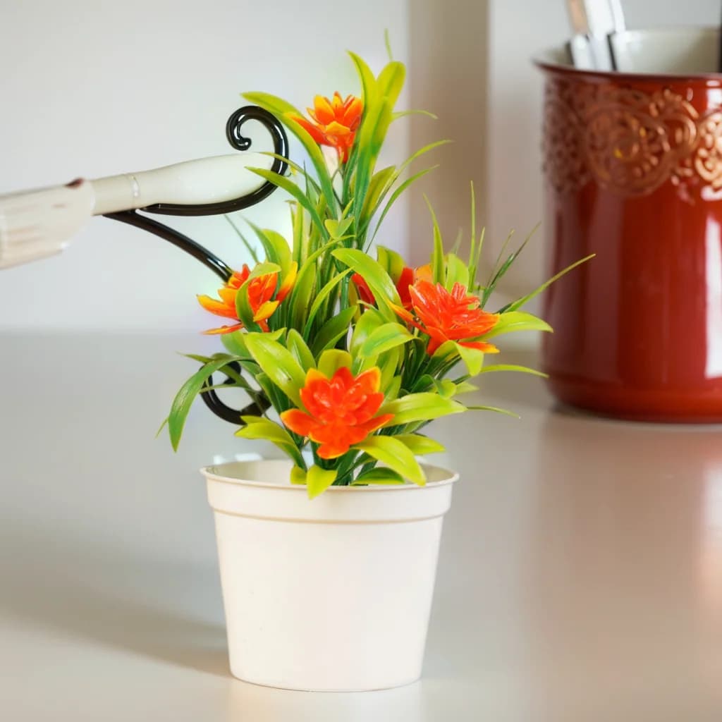 Plants of artificial flowers Bonsai green pot plant in pot for home decoration ornaments of decorative fake flowers of craft plants