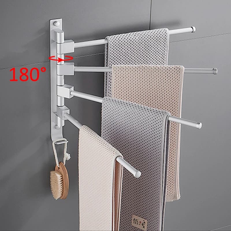 2/3/4/5 aste portasciugamani supporto appendiabiti in alluminio adesivo per mensola senza foratura barra a muro per organizer e stoccaggio del bagno