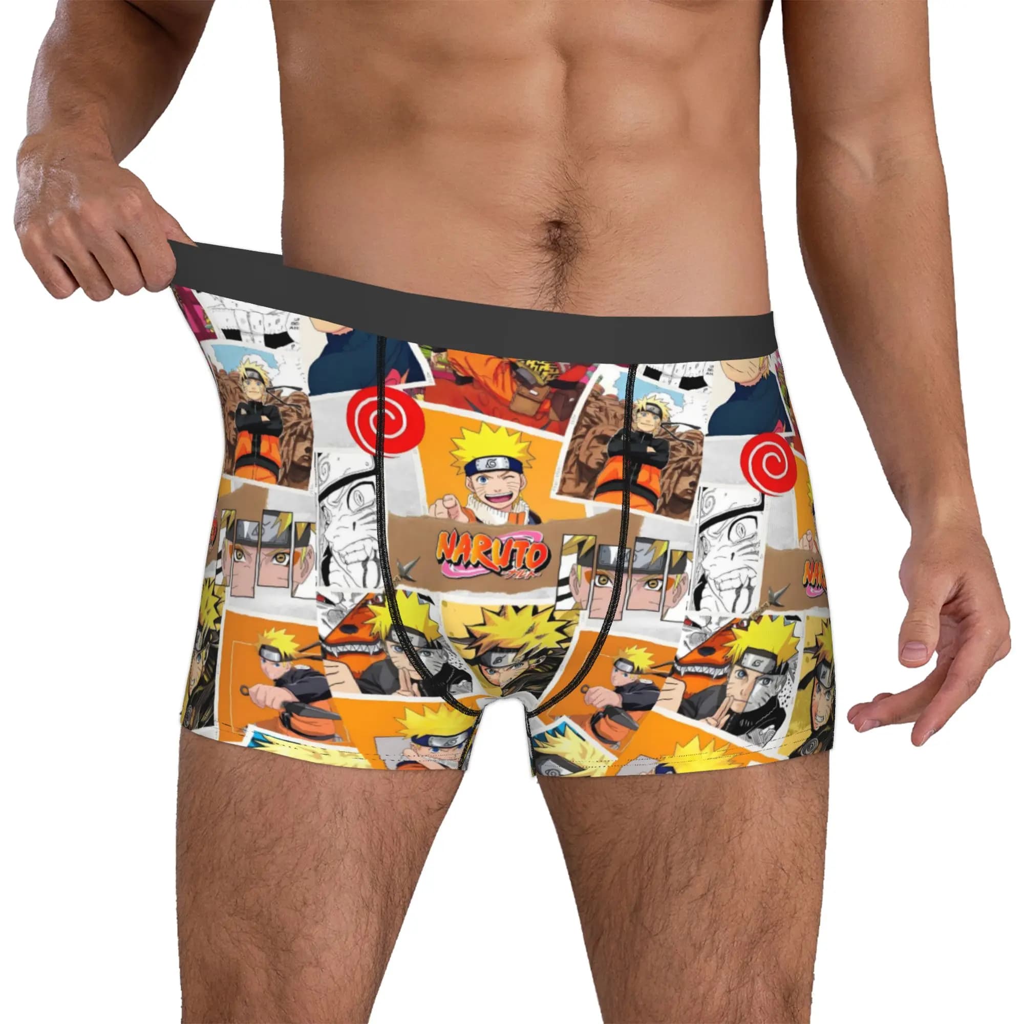 Customized Male Cool Uzumaki N-Narutoes Cartoon Underwear Comics Boxer Briefs Soft Shorts Panties Underpants