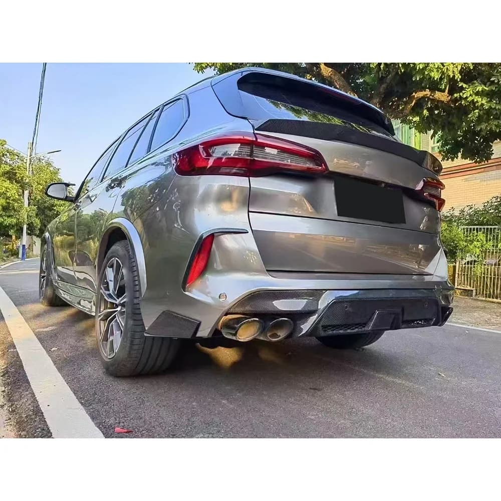 Carbon Fiber for BMW F95 X5M 2019-2022 Body Kits Car Front Lip Spoiler Front Fender Rear Bumper Lip Diffuser With Splitters FRP