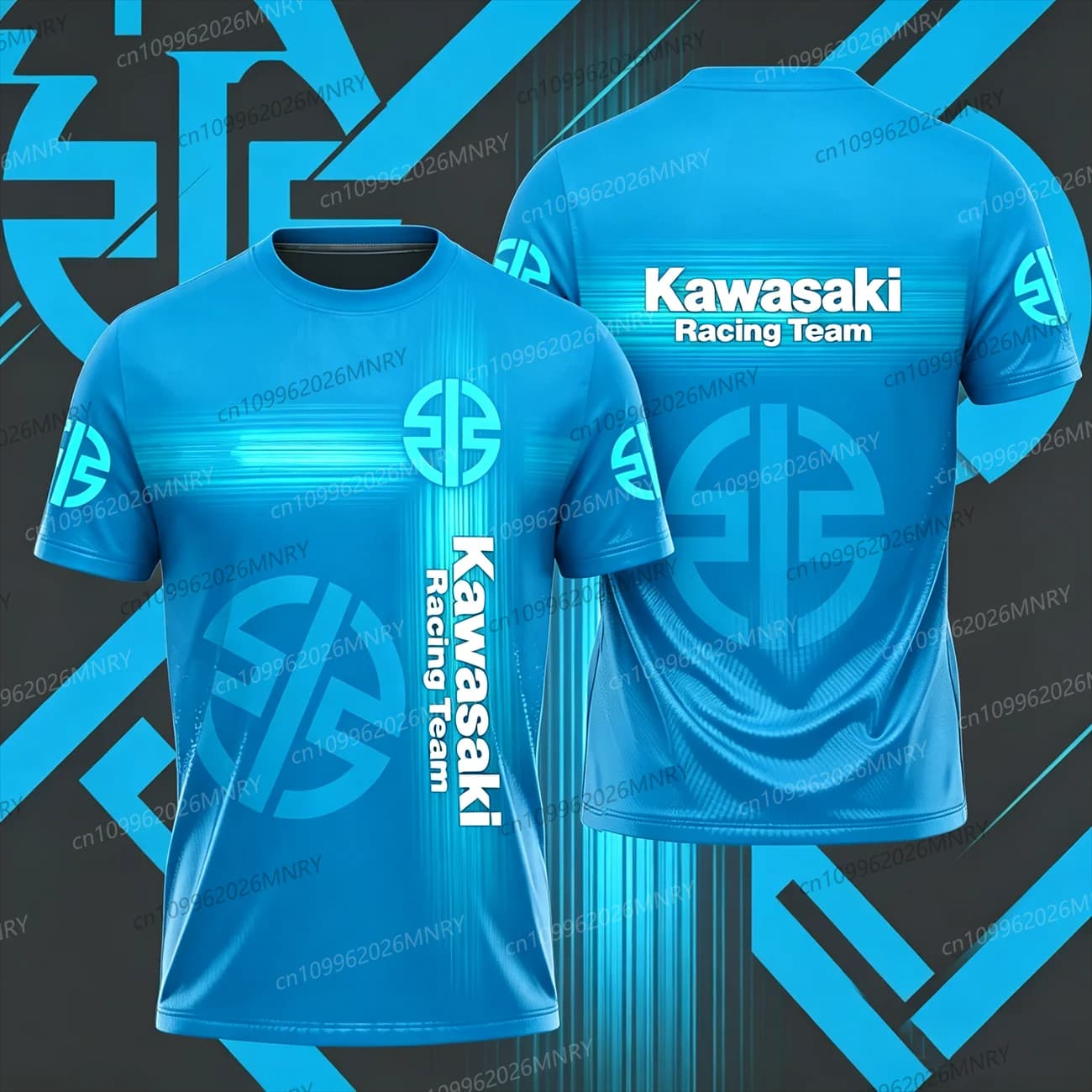 T-shirt da uomo T-shirt casual traspirante a maniche corte con stampa estiva da uomo, maglietta con stampa 3D di moto Kawasaki, t-shirt da uomo e da donna