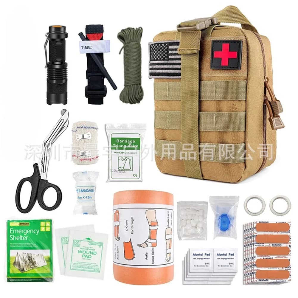 Survival Kit, Emergency Gear for Outdoor Camping, Multi-Functional SOS First Aid Kit