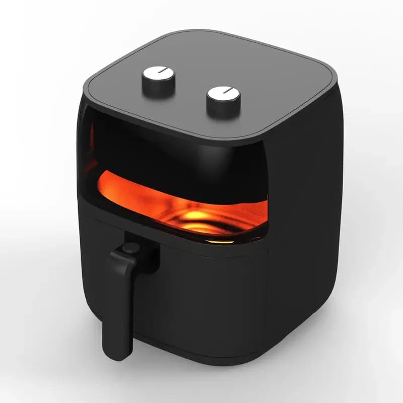 For Consumer Reports Best 5L Smart Air Fryer Plastic Electric LCD Display Square Shape Good Price Use Oil Visual