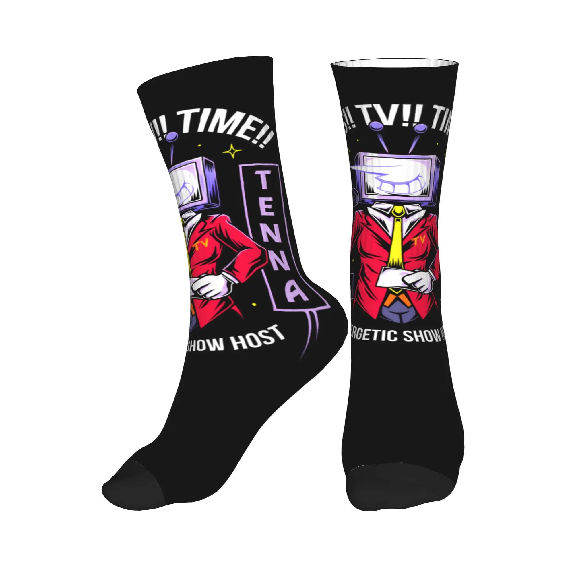 Calzini da uomo Kawaii Tenna Deltarune Game Dress, calzini unisex traspiranti e caldi con stampa 3D