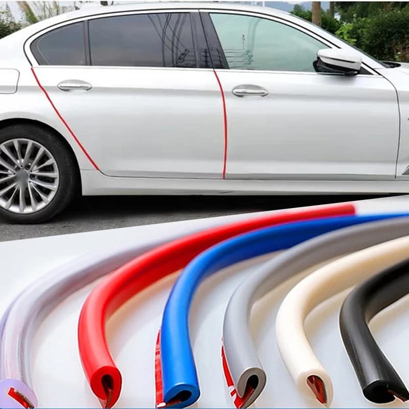 5M Auto Porta Bordo Gomma Protezione Antigraffio Strisce Car Styling Modanature Protezione Porte Laterali Modanature Adesivo Scratch Strumenti Nuovo