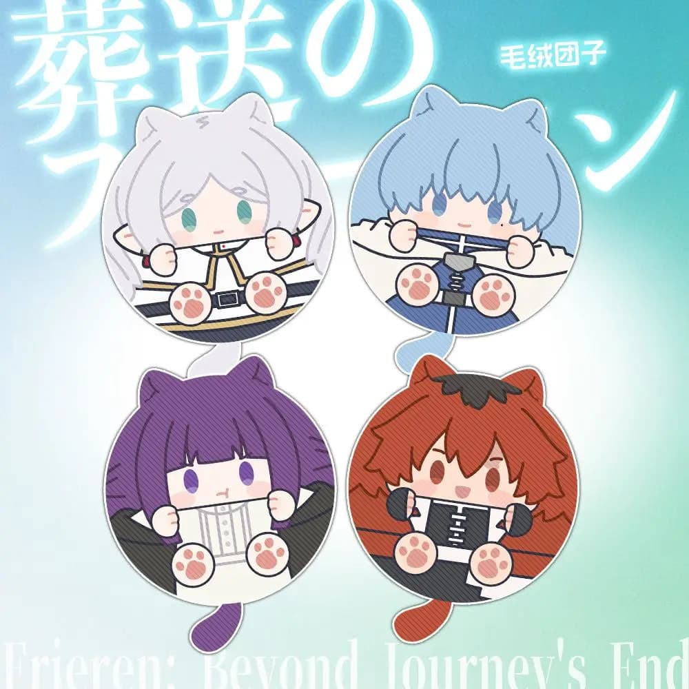Frieren Cat Ear Plush Doll Beyond Squeaky Squeeze Toy Cute Anime Fern Bag Cosplay Accessory Holiday Present Soft Mini Plush Toy