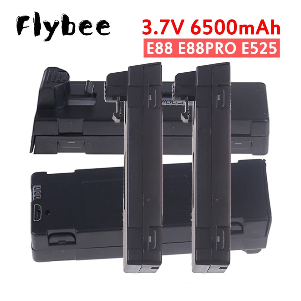 Batteria ricaricabile 3.7V 6500mAh E88PRO un caricabatterie per RC Drone E88 E99 E99PRO P1 K3 P10 A13 E525 RC Quadcopter parti batterie