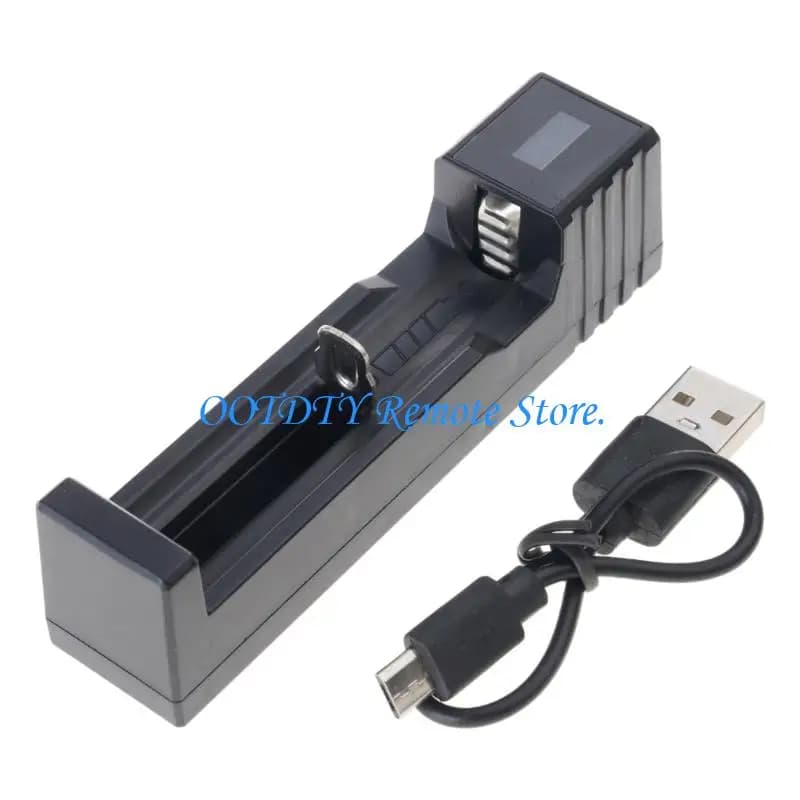 Slot Charging Adapter Rechargeable Battery for 18650 3.7V Battery USB Fast Charging with LED Display for Travel