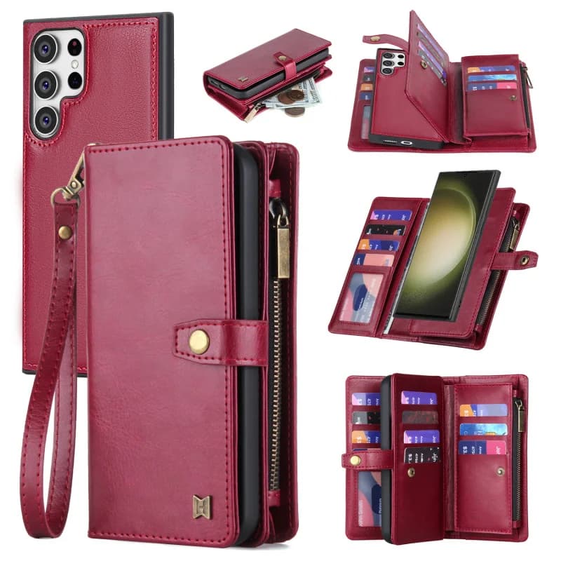 Applicabile alla custodia per SamsungS24UPhone CoverS23Serie per telefono cellulare Porta carte multifunzione InsertoS22Custodia magnetica per telefono