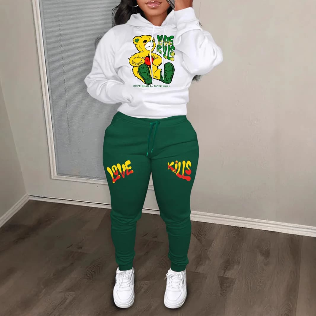 2026Autumn Winter Women Tracksuit Oversize Classic Two Piece Set Women Casual Hoodie&ampTrouser Suits Fitness Jogging Sports Set