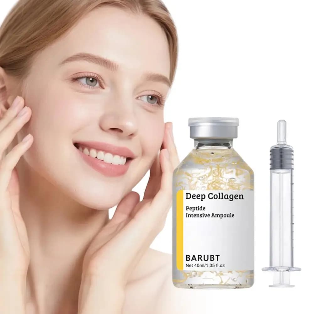 Silk Collagen Peptides serum with DNA Revitalizing Salmon Hydrating Background Illuminating Skin Care Satin
