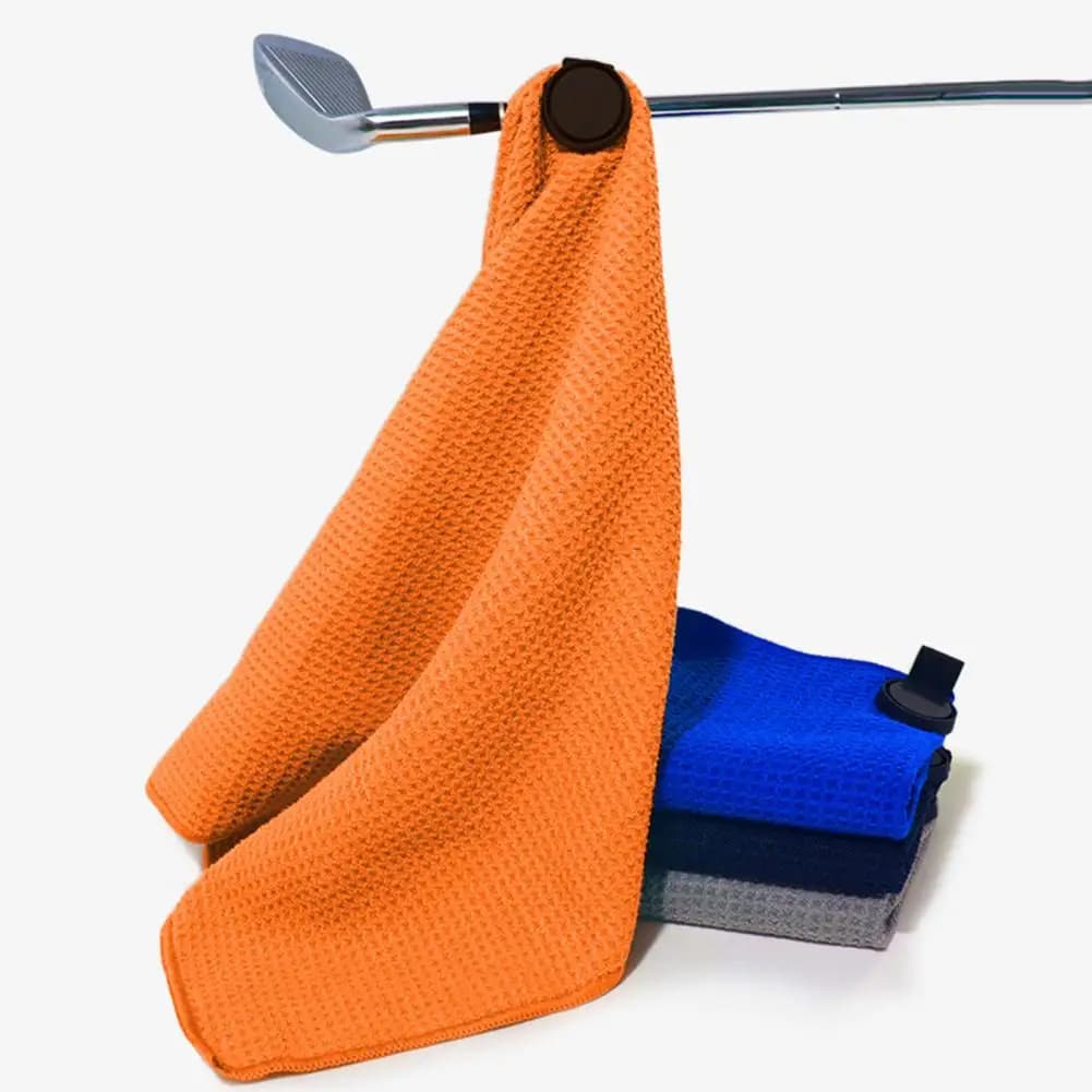 Asciugamano da Golf in Microfibra Magnetico con Moschettone, Panno per Pulizia Palline e Mazze da Golf, Accessori da Golf, Regalo per Golfisti