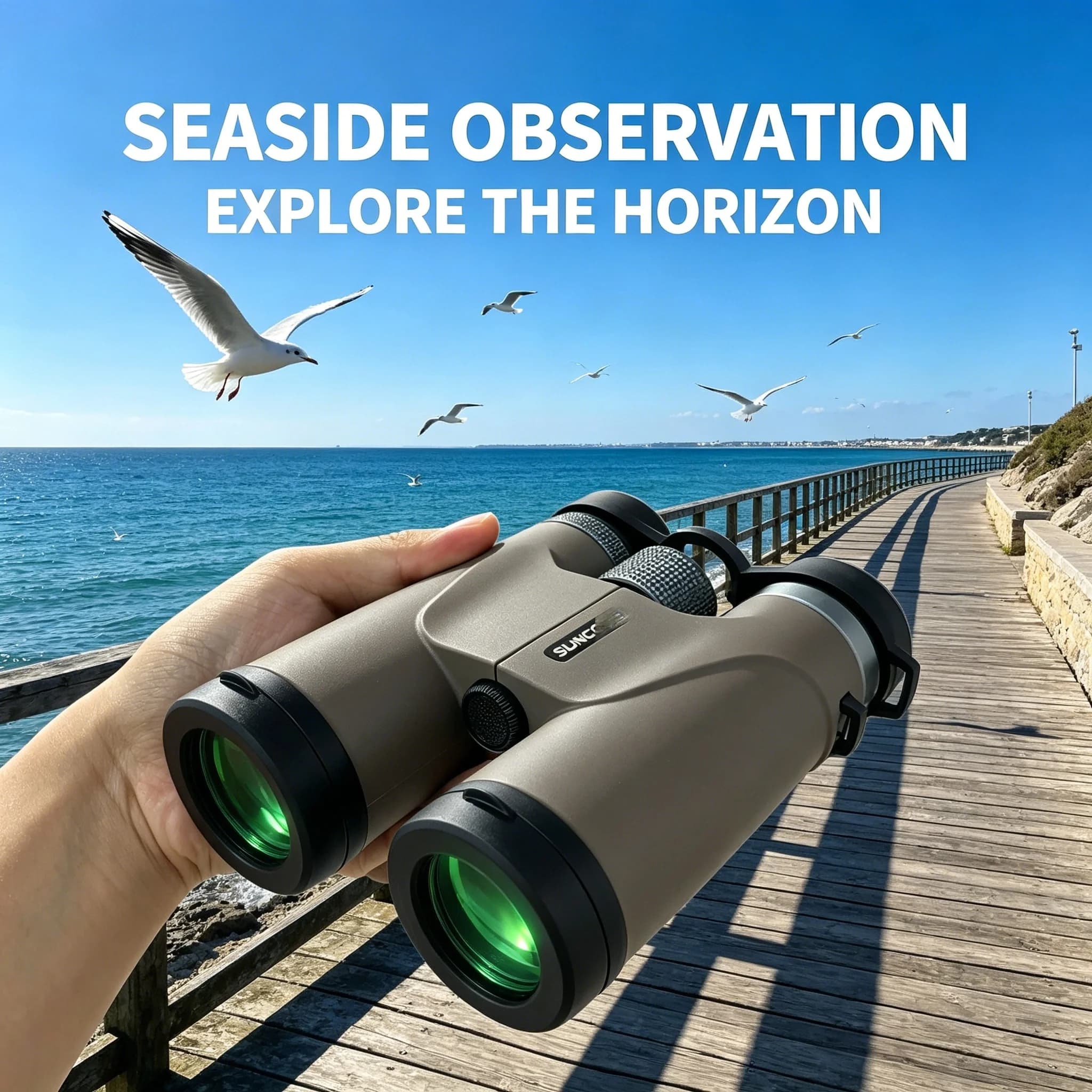 Binocolo 10×42 XZ, adatto ad adulti e bambini, binocolo ad alta potenza per la caccia, il birdwatching e altro ancora