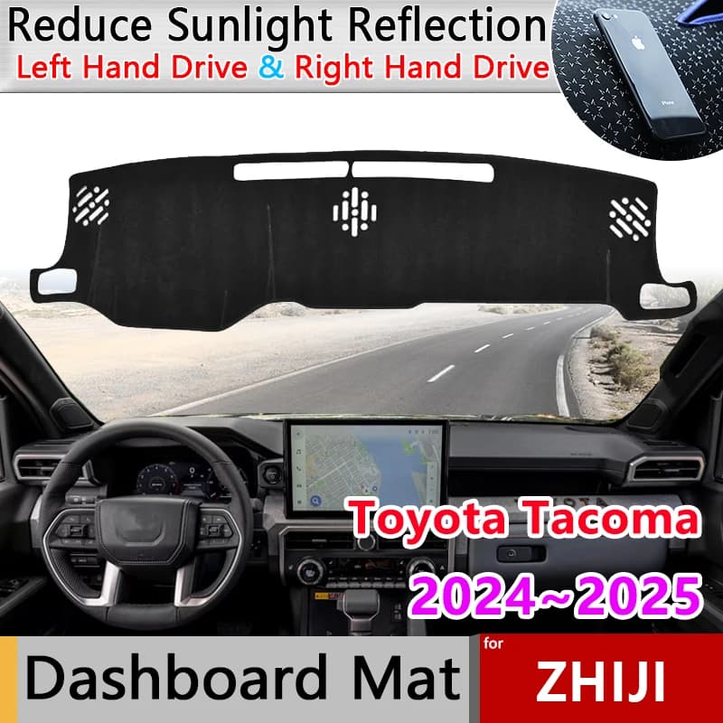 Auto Cruscotto Copertura Pad per Toyota Tacoma 2024 Accessori N400 2025 Fodera Anti-Slip Zerbino Parasole Dash Zerbino Tappeto Auto adesivo