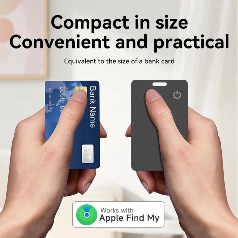 Localizzatore GPS Anti-smarrimento per Carte, Smart Tag di Localizzazione IP68 Impermeabile, Ricarica Wireless, Sottile per Portafogli, Chiavi, Animali Domestici