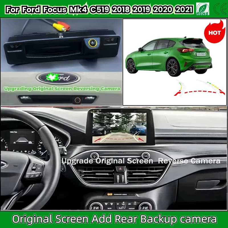 Reverse camera for Ford Focus Mk4 C519 2018 2019 2020 2021 Luggage handle HD Night vision Backup Camera for Reverse Fish Eye CAM
