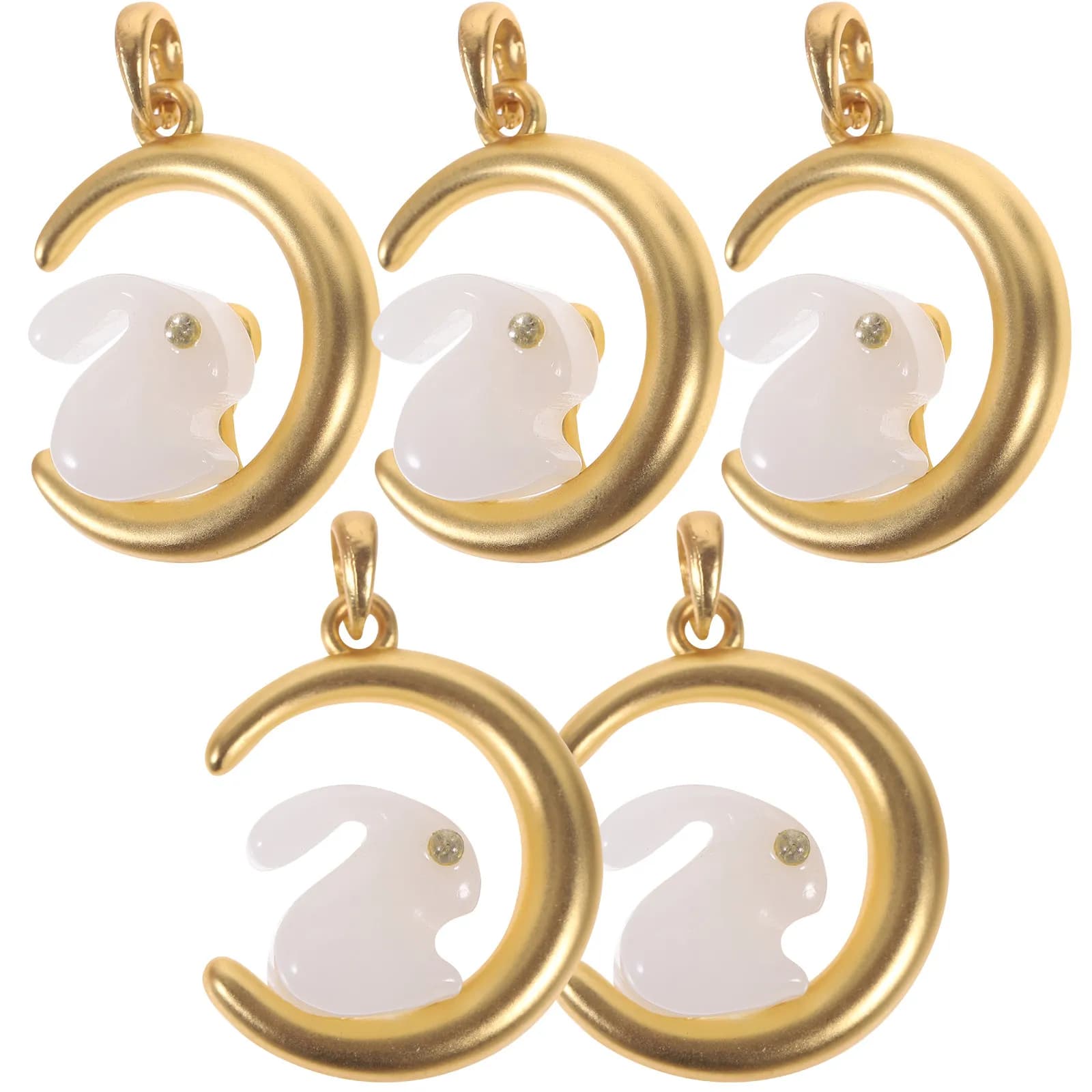 5Pcs Rabbit Charms Pendants DIY Jewelry Accessories Bunny Shape Charms for Bracelet Necklace Gifts DIY Jewelry Accessories