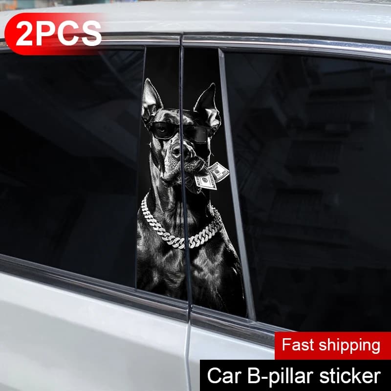 2 Animal Shape Car Stickers, Decalcomania Waterproof for B and Car Doors, Anti-scratch protection