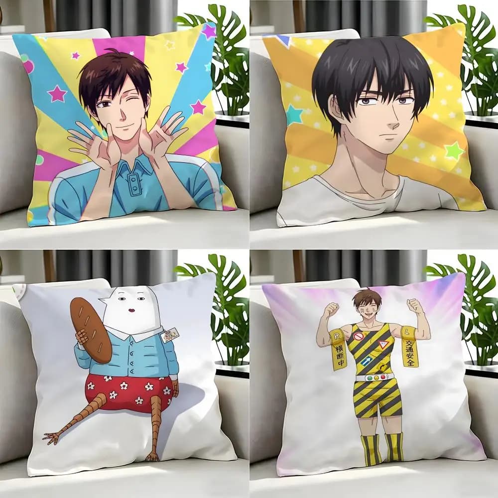 anime Uramichi Oniisan Cushion Cover Cushion Cover Set 4Pcs 50x50 45x45 40x40 Pillowcase Decorative Sofa Home Decor
