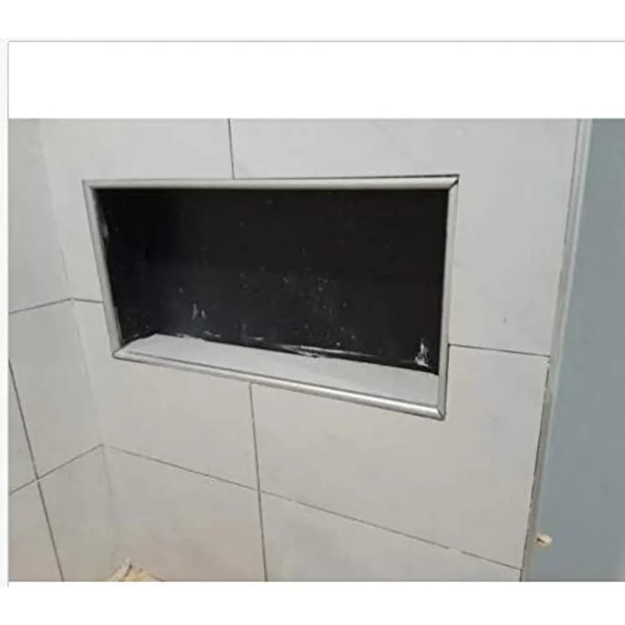 Nicchia doccia pronta per piastrellatura, inserto a filo muro 16x28, organizer doccia per shampoo e articoli da toeletta
