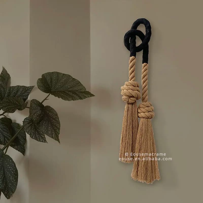 Bohemian Macrame Wall Hanging, Handmade Cotton Tapestry for Hotel, Restaurant and Home Decoration