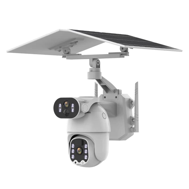 2.5 pollici 6MP UHD doppia lente energia solare WIFI/4G PTZ IP Dome telecamera a colori AI rilevamento umanoide sicurezza CCTV Baby Monitor