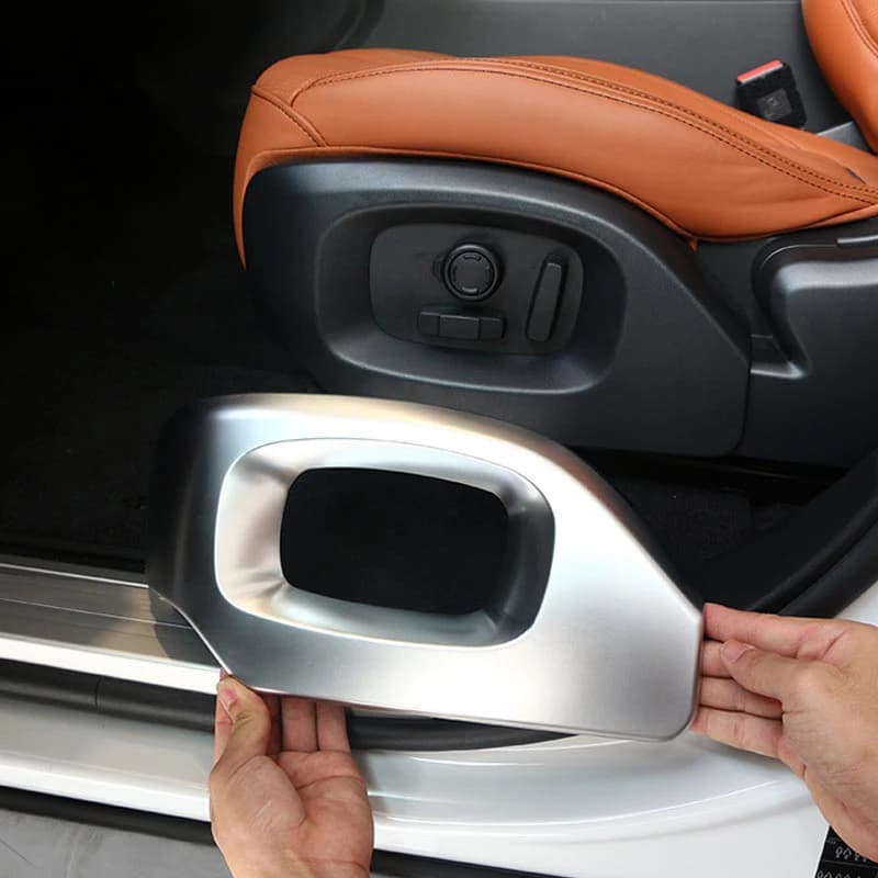 For Land Rover Range Rover Vogue 2014-17 and Range Rover Sport 14-17, Chromed ABS Lateral Seat Covers, Decorative Sticker, Auto Accessories