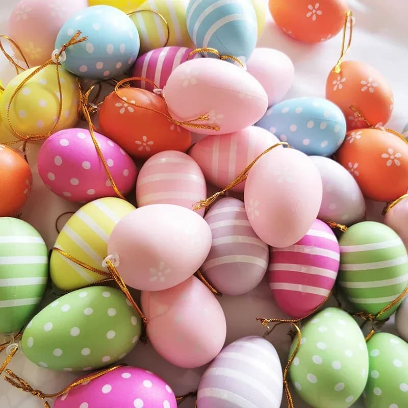 12pc Uovo di Pasqua Aperto Gashapon Simulazione Del Fumetto Guscio D'uovo di Plastica Giocattolo Per Bambini Regali per I Bambini 2025 Felice Pasqua Decorazioni Per La Casa