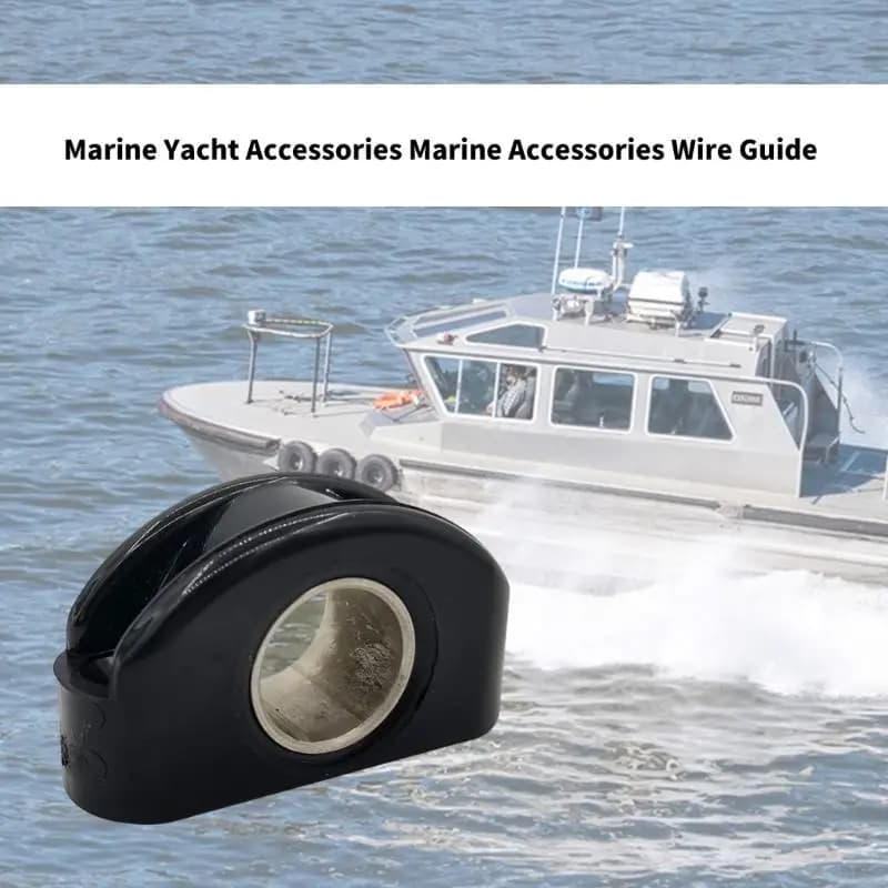 Passacavo per barche marine Passacavo per fune Bullseyes nero con boccola in nylon movimentazione regolare efficiente