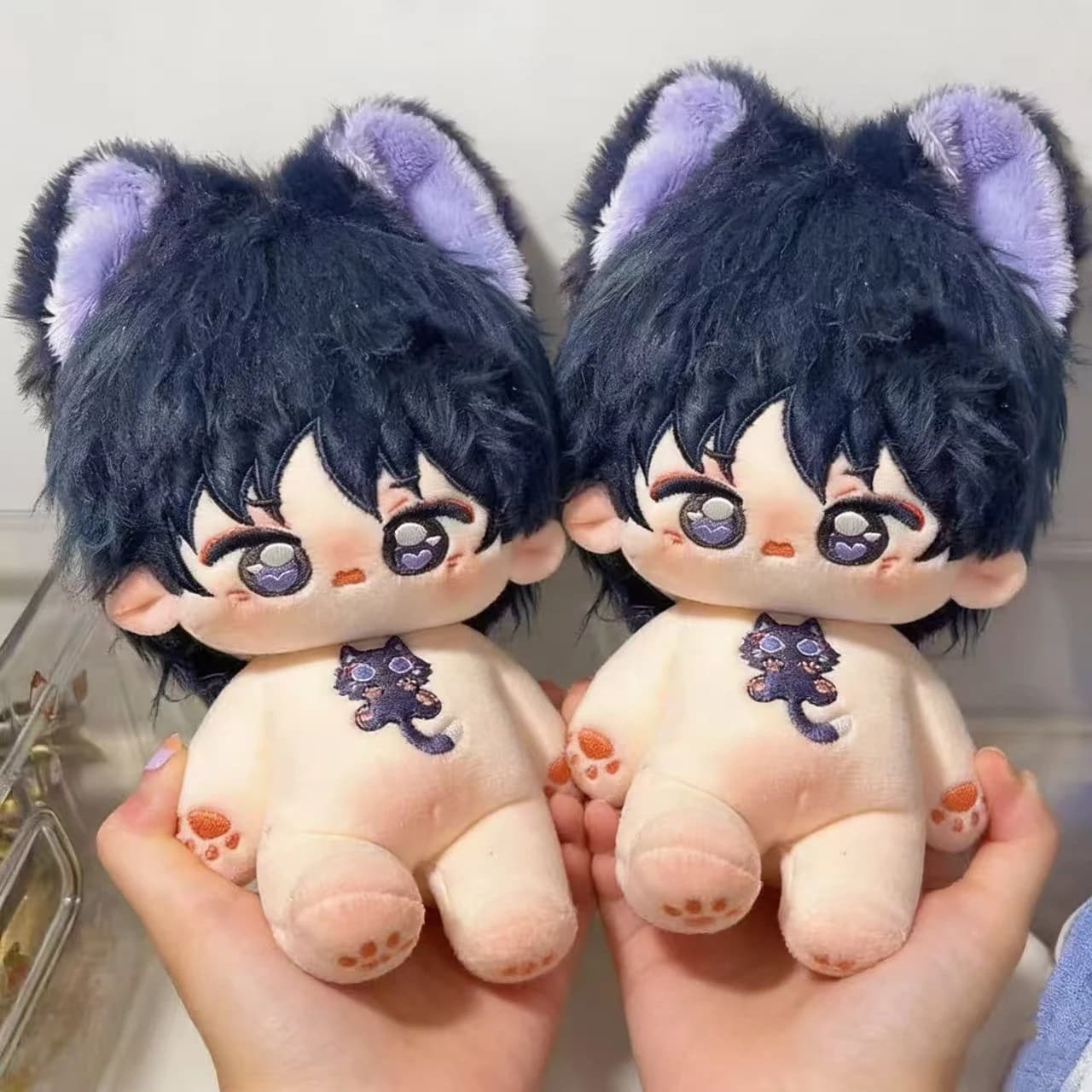 Peluche Anime Genshin Impact Scaramouche Wanderer da 20 cm, Bambola di Peluche Vestibile, Giocattolo da Collezione, Regalo di Compleanno